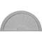 Ekena Millwork 31 3/4"W x 16"H x 1 3/4"P Half Round Sunburst Pediment PED31X16X01SB - alternate 1